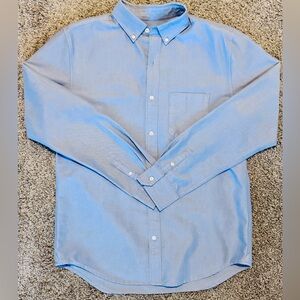 Mack Weldon 37.5 Oxford Blue Medium Long Sleeve Button Down